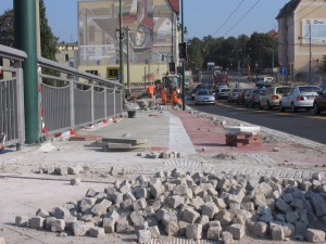 Bahnhofsbrücke Eberswalde / die letzten Arbeiten