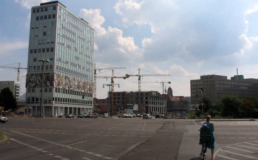 Haus des Lehrers und Baustelle ALEXA