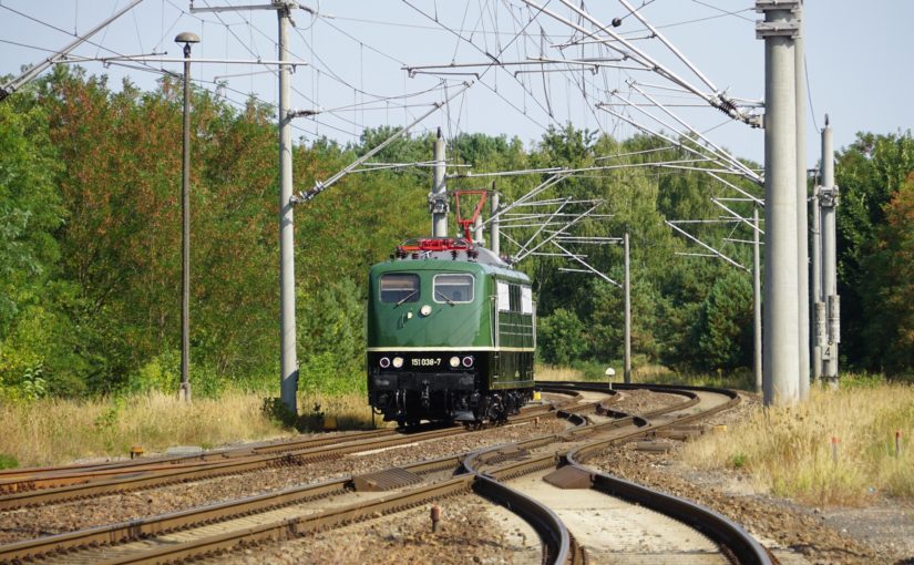 151 038-7 als Leerfahrt in Fürstenberg / Havel