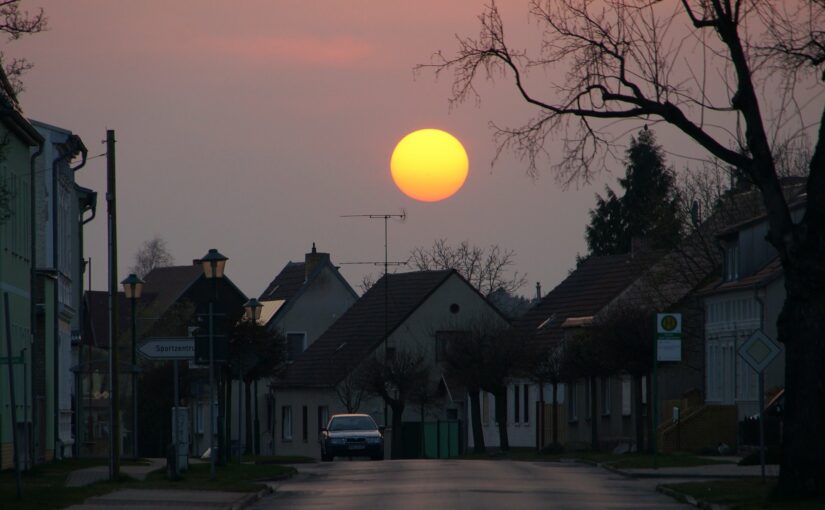 Die Sonne steht tief in Finowfurt