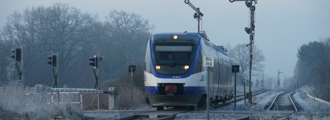 VT 0013 der Niederbarnimer Eisenbahn am Bahnhof Blumberg