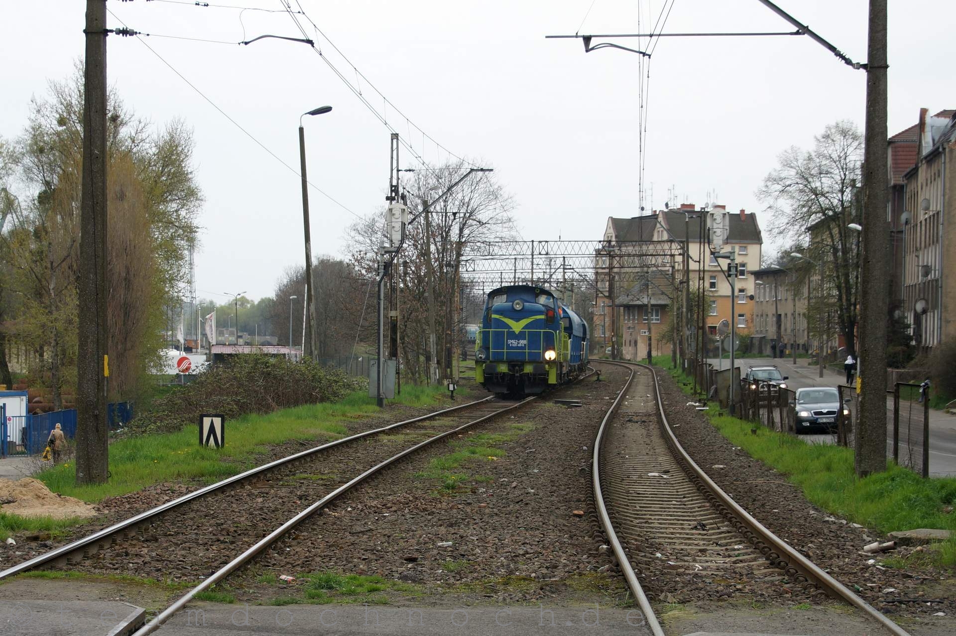 SM42-988 rangiert im Bahnhof Szczecin Krasnica